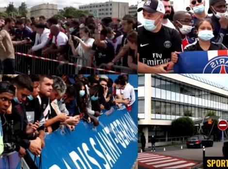 Фанаты ПСЖ в ожидании Месси
