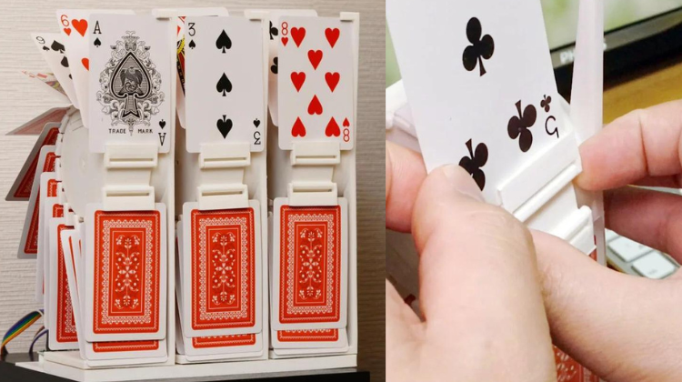 Японский дизайнер создал часы Casino’clock из колоды игральных карт