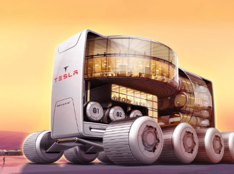 Tesla mobile resort hotel