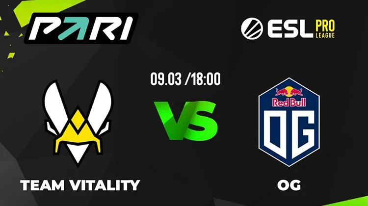 Клиенты PARI выбирают Team Vitality в матче с OG на ESL Pro League Season 17