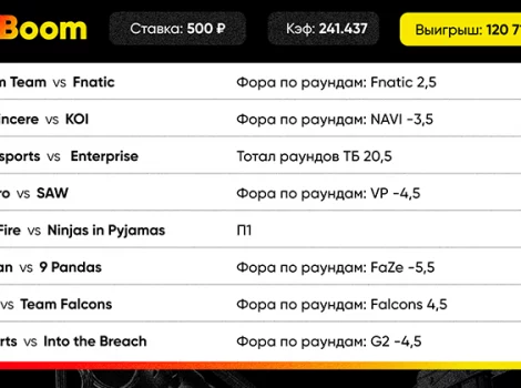 BetBoom - выигрыш клиента в C:S